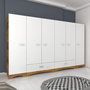 Hanah Home Armario F4 - 524 Blanco y Nogal